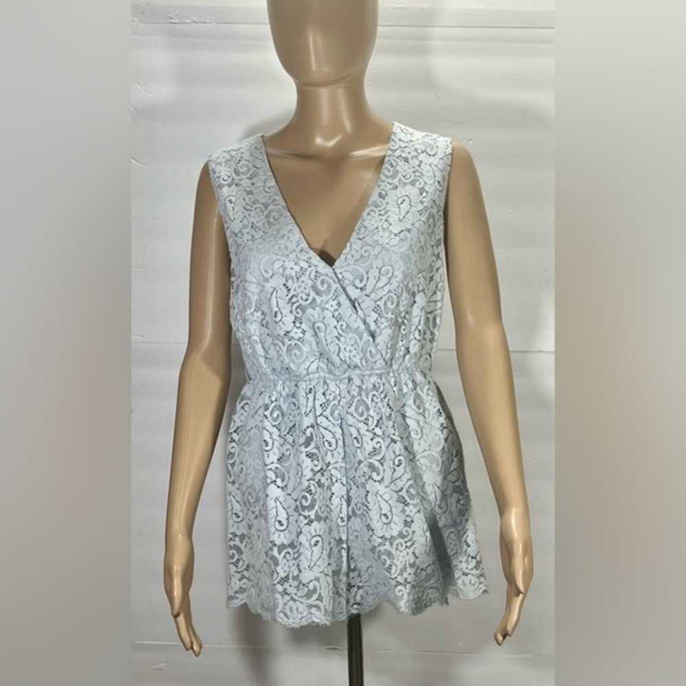 Lovers + Friends Sky Blue Lace Mini Dress